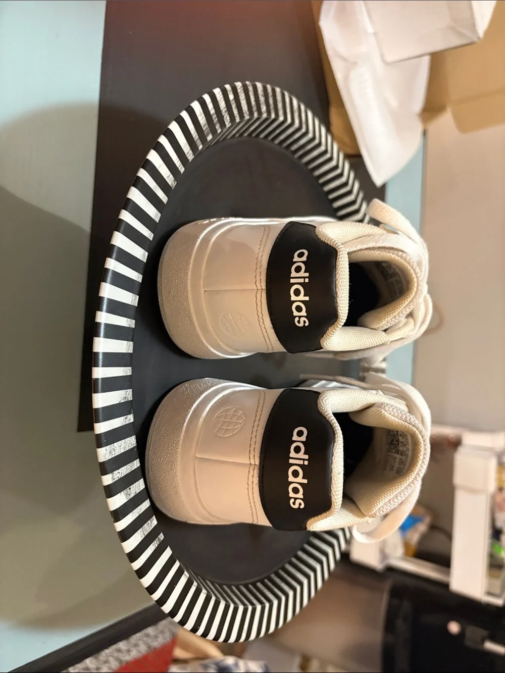adidas White and Black Low-Top Sneakers - Picture 2 of 6